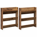 vidaXL Cipőszekrény polcokkal 2 pcs Régi fa 84 x 18 x 90 cm Faanyag