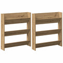 vidaXL Fali cipőtartók polcokkal Egyéb kézműves tölgy Faanyag