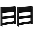 vidaXL Cipőszekrény 2 pcs Fekete tölgy 86 x 18 x 90 cm Faanyag