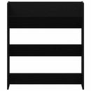 vidaXL Cipőszekrény 2 pcs Fekete tölgy 85 x 18 x 90 cm Faanyag