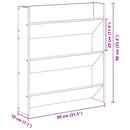 vidaXL Cipőszekrény 2 pcs Fekete tölgy 85 x 18 x 90 cm Faanyag