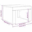 vidaXL Dohányzóasztal Fekete tölgy 50 x 50 x 35 cm Faanyag