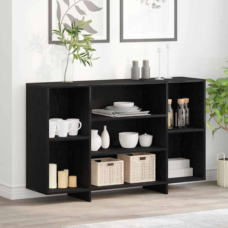 vidaXL Széf Musta tammi 120 x 30 x 75 cm Faanyag