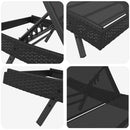 vidaXL Napágyak 3 pcs Fekete 40 x 40 x 40.5 cm polirattan