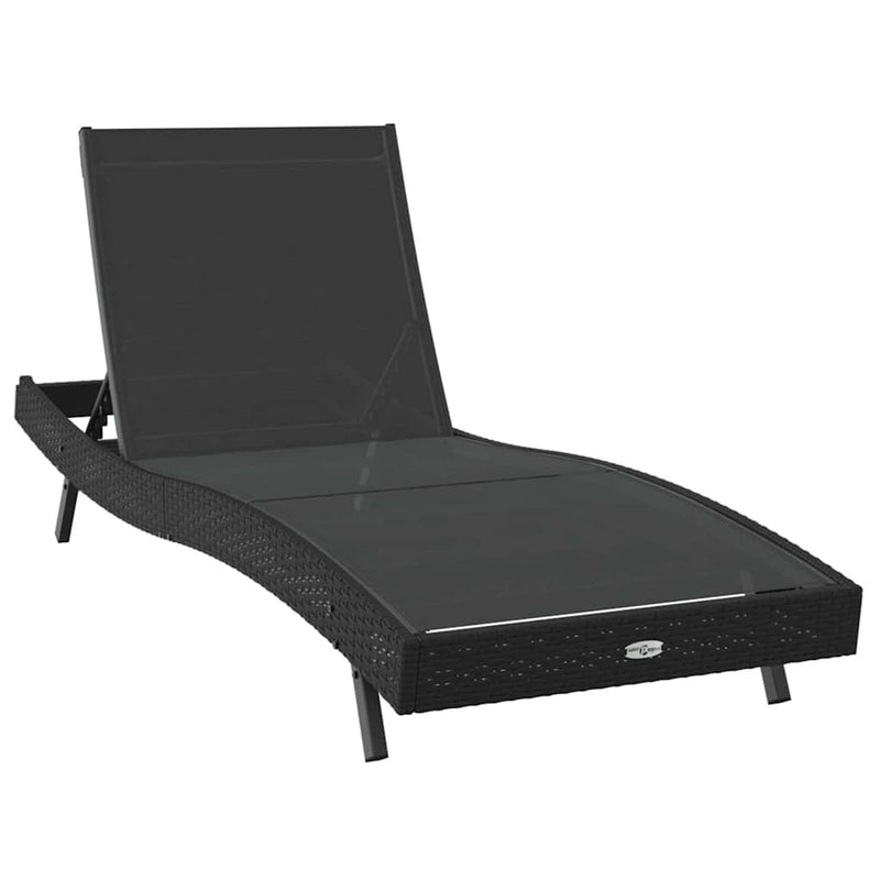 vidaXL Napágyak 3 pcs Fekete 40 x 40 x 40.5 cm polirattan