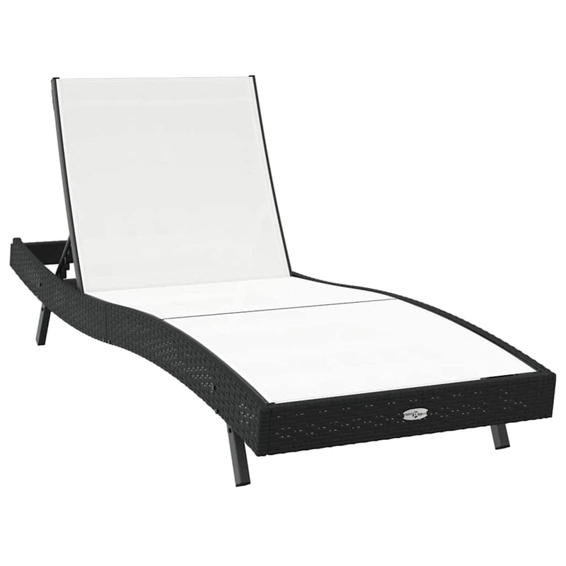 vidaXL Napágyak 3 pcs Fekete és Fehér 40 x 40 x 40.5 cm polirattan