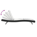 vidaXL Napágyak 3 pcs Fekete és Fehér 40 x 40 x 40.5 cm polirattan