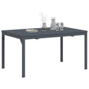 vidaXL Kültéri étkezőasztal Antracit 210 x 90 x 73 cm Acél