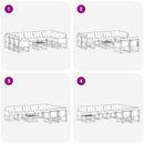 vidaXL Kültéri kanapé szett 10 pcs Természetes és Világosszürke
