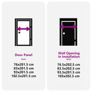 vidaXL Belső Ajtó Fekete 76 x 201.5 cm Edzett üveg és Alumínium