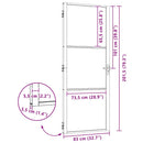 vidaXL Belső Ajtó Fekete 83 x 201.5 cm Edzett üveg és Alumínium