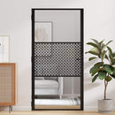 vidaXL Belső Ajtó Fekete 102.5 x 201.5 cm Edzett üveg és Alumínium