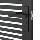 vidaXL Belső Ajtó Fekete 76 x 201.5 cm Edzett üveg és Alumínium