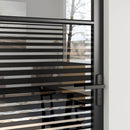 vidaXL Belső Ajtó Fekete 76 x 201.5 cm Edzett üveg és Alumínium