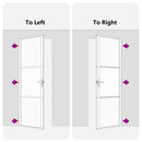 vidaXL Belső Ajtó Fekete 76 x 201.5 cm Edzett üveg és Alumínium