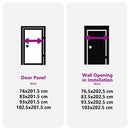 vidaXL Belső Ajtó Fekete 76 x 201.5 cm Edzett üveg és Alumínium
