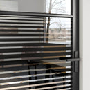 vidaXL Belső Ajtó Fekete 83 x 201.5 cm Edzett üveg és Alumínium