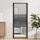 vidaXL Belső Ajtó Fekete 83 x 201.5 cm Edzett üveg és Alumínium