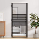vidaXL Belső Ajtó Fekete 93 x 201.5 cm Edzett üveg és Alumínium