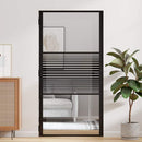 vidaXL Belső Ajtó Fekete 102.5 x 201.5 cm Edzett üveg és Alumínium