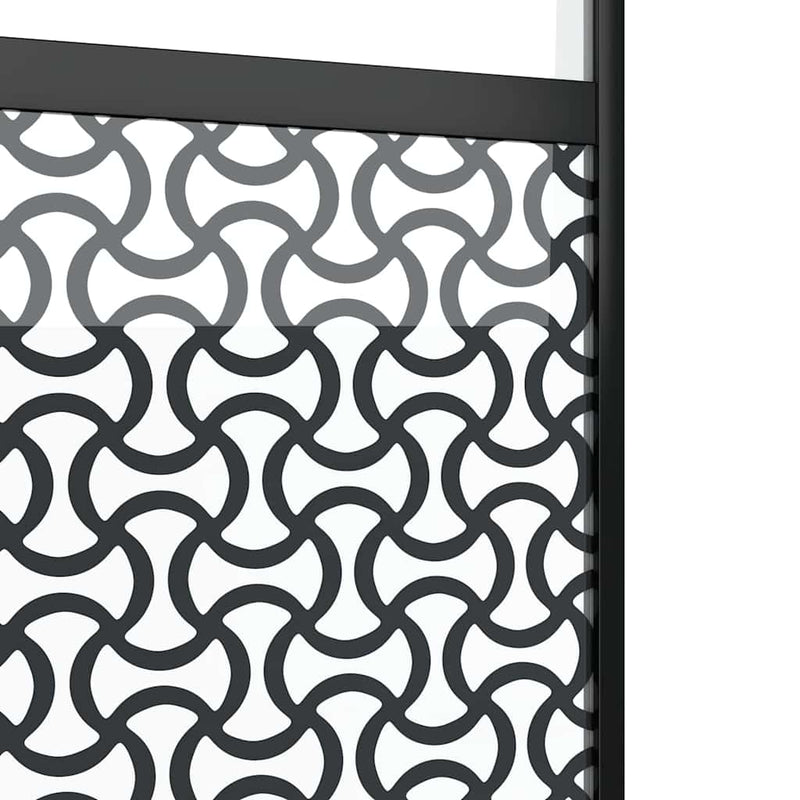 vidaXL Csúszó ajtó Fekete 76 x 205 cm Edzett üveg és Alumínium