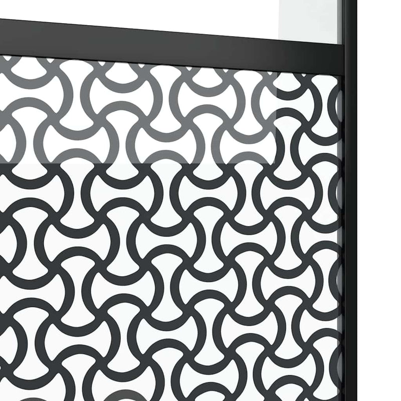 vidaXL Csúszó ajtó Fekete 90 x 205 cm Edzett üveg és Alumínium