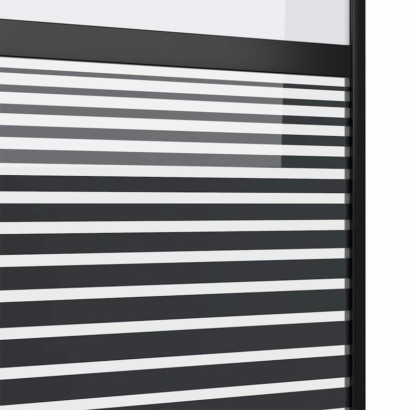 vidaXL Csúszó ajtó Fekete 90 x 205 cm Edzett üveg és Alumínium