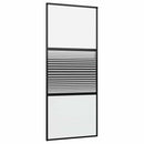 vidaXL Csúszó ajtó Fekete 90 x 205 cm Edzett üveg és Alumínium