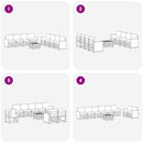 vidaXL Ülőgarnitúrák párnával 9 pcs Tömör Akácfa