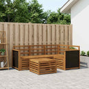 vidaXL Kültéri kanapé szett 5 pcs Természetes 59 x 59 x 37 cm