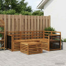 vidaXL Kültéri kanapé szett 5 pcs Természetes 59 x 59 x 37 cm