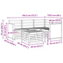 vidaXL Kültéri kanapé szett 5 pcs Természetes 59 x 59 x 37 cm