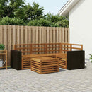 vidaXL Kültéri kanapé szett 5 pcs Természetes 59 x 59 x 37 cm