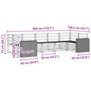 vidaXL Kültéri kanapé szett 7 db Természetes Tömör Akácfa