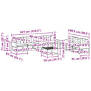 vidaXL Kültéri kanapé szett párnával 8 pcs Természetes és bézs