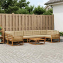 vidaXL Kültéri kanapé szett párnával 8 pcs Természetes és bézs