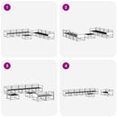 vidaXL Kültéri kanapé szett 9 pcs Természetes Tömör Akácfa