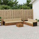 vidaXL Kültéri kanapé szett 8 pcs Természetes és bézs 79 x 79 x 37 cm