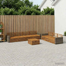 vidaXL Kültéri kanapé szett 8 pcs Természetes 79 x 79 x 37 cm