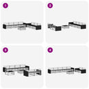 vidaXL Kültéri kanapé szett 8 pcs Természetes 79 x 79 x 37 cm