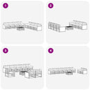 vidaXL Kültéri kanapé szett párnával 9 pcs Természetes és bézs