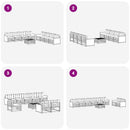 vidaXL Kültéri kanapé szett párnával 9 pcs Természetes és bézs