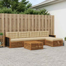 vidaXL Kültéri kanapé szett 6 pcs Természetes és bézs 79 x 79 x 37 cm