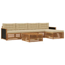 vidaXL Kültéri kanapé szett 6 pcs Természetes és bézs 79 x 79 x 37 cm