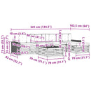 vidaXL Kültéri kanapé szett 6 pcs Természetes és bézs 79 x 79 x 37 cm