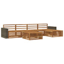 vidaXL Kültéri kanapé szett 6 pcs Természetes 79 x 79 x 37 cm