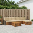 vidaXL Kültéri kanapé szett 6 pcs Természetes és bézs 79 x 79 x 37 cm