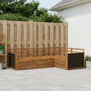 vidaXL Kültéri kanapé szett 4 pcs Természetes 247,5 x 168,5 x 73 cm