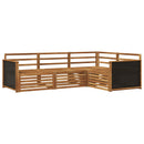 vidaXL Kültéri kanapé szett 4 pcs Természetes 247,5 x 168,5 x 73 cm