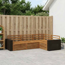 vidaXL Kültéri kanapé szett 4 pcs Természetes 255,5 x 176,5 x 73 cm